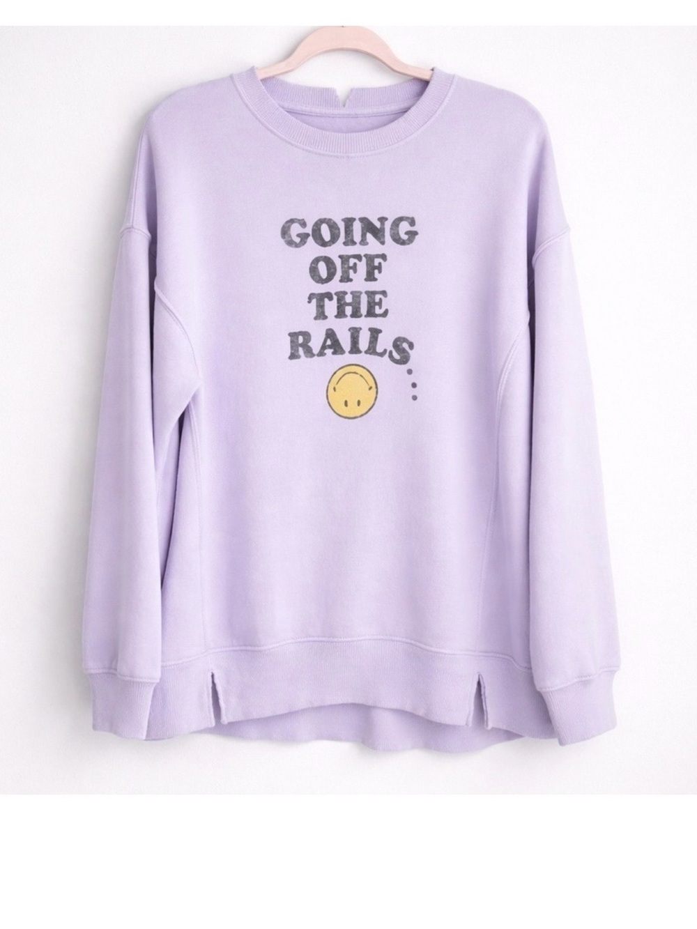 aerie Lavender Graphic Crewneck Sweatshirt